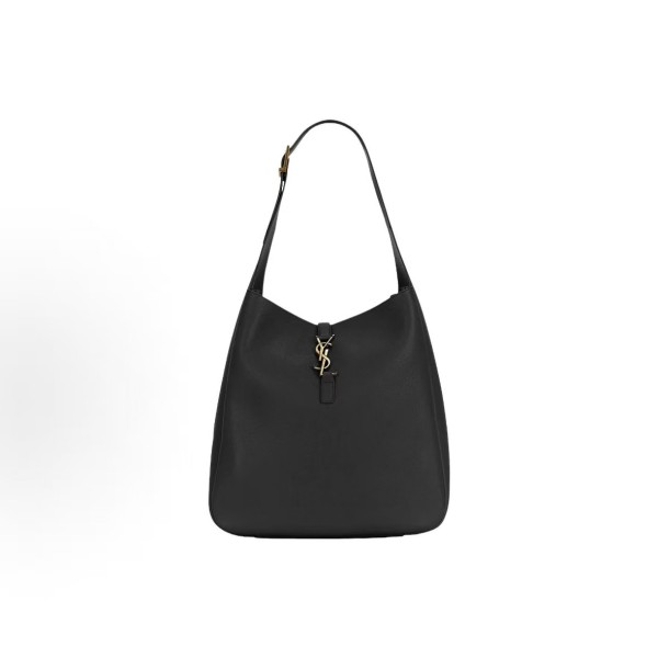 SAINT LAURENT YSL Le 5 A 7 Golden letter clasp single-shoulder bag, large size for women, black